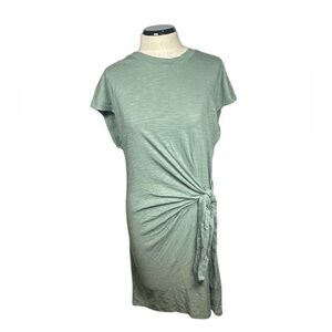 NWT GAP Sage Green T-Shirt Knotted TShirt Dress. Size Small.